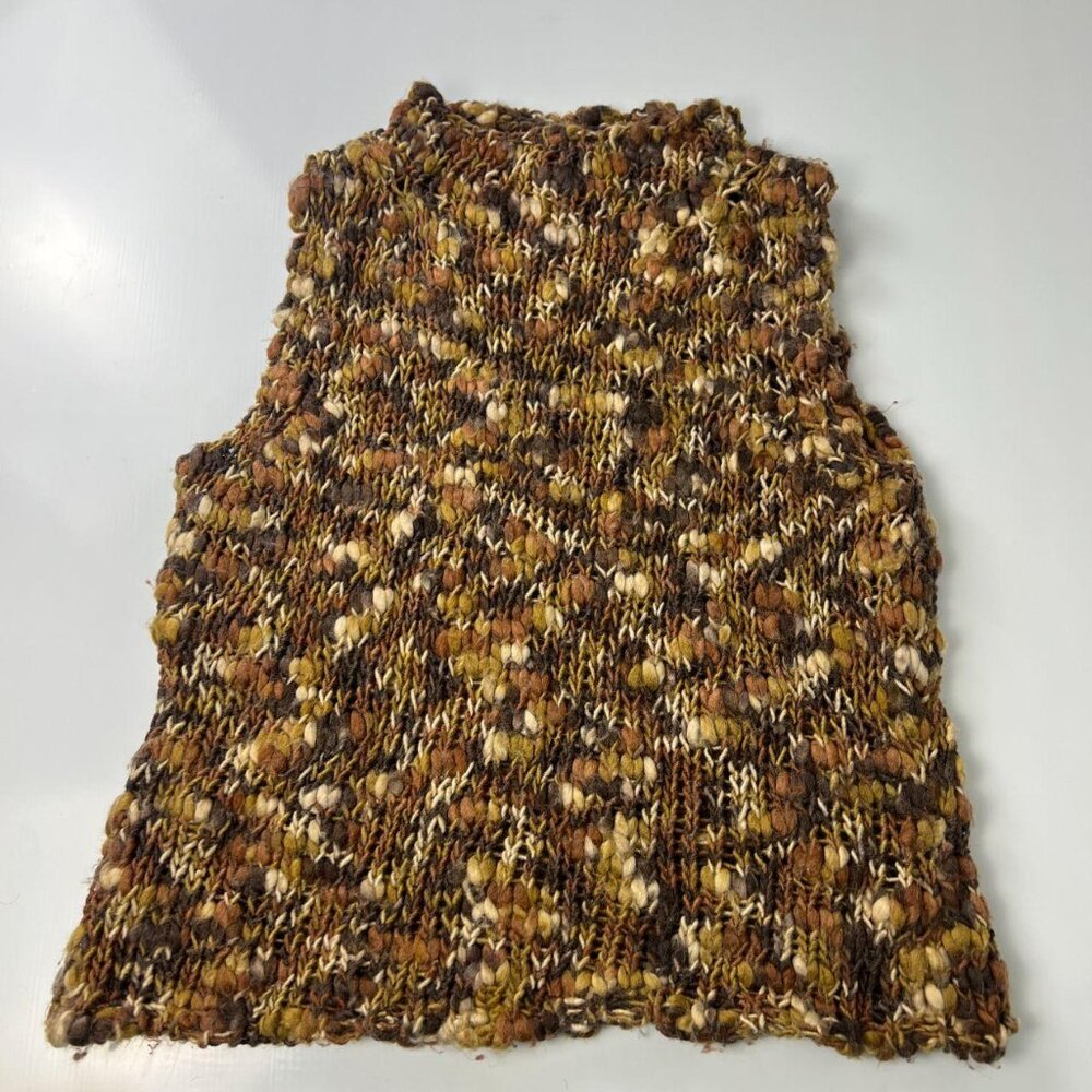 90s Crochet Wool Blend Sleeveless Sweater